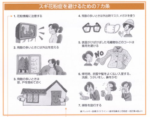 スギ花粉症を避けるために